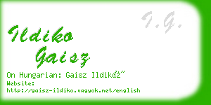 ildiko gaisz business card